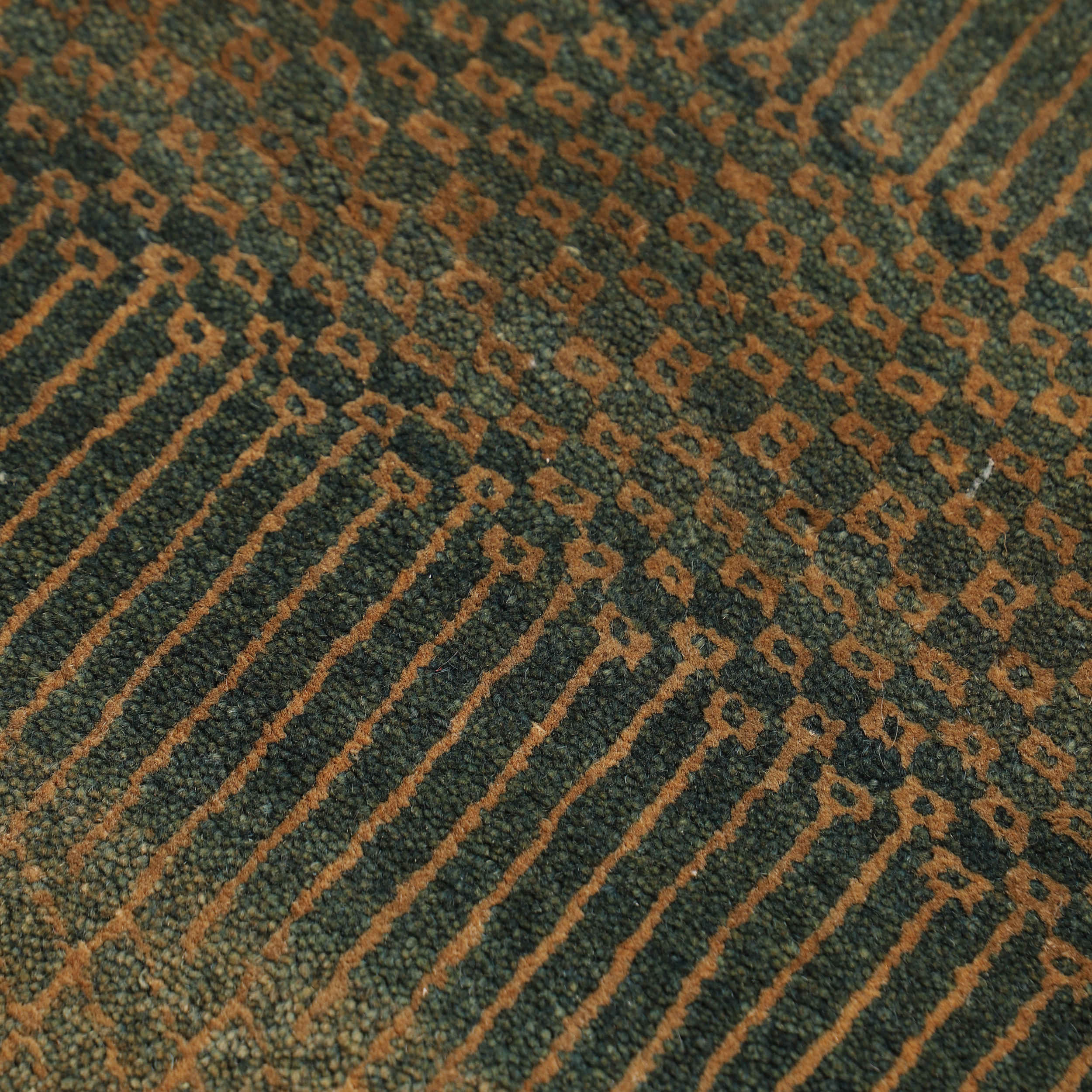 Original persischer Gabbeh-Wollteppich handgewebt in Fars braun floral