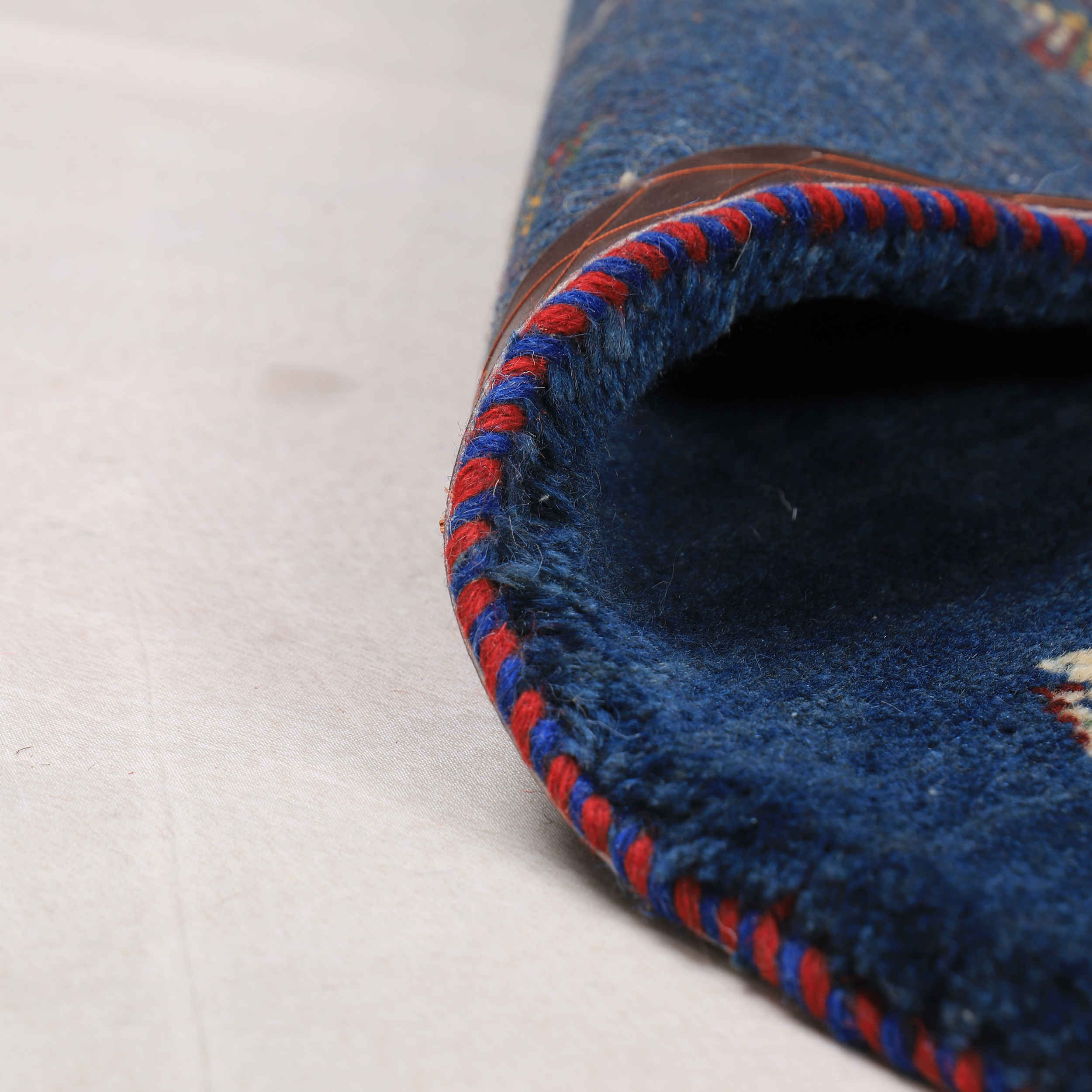 Original persischer Gabbeh-Wollteppich handgewebt in Fars braun floral