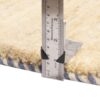 Original persischer Gabbeh-Wollteppich handgewebt in Fars mit Rand orange