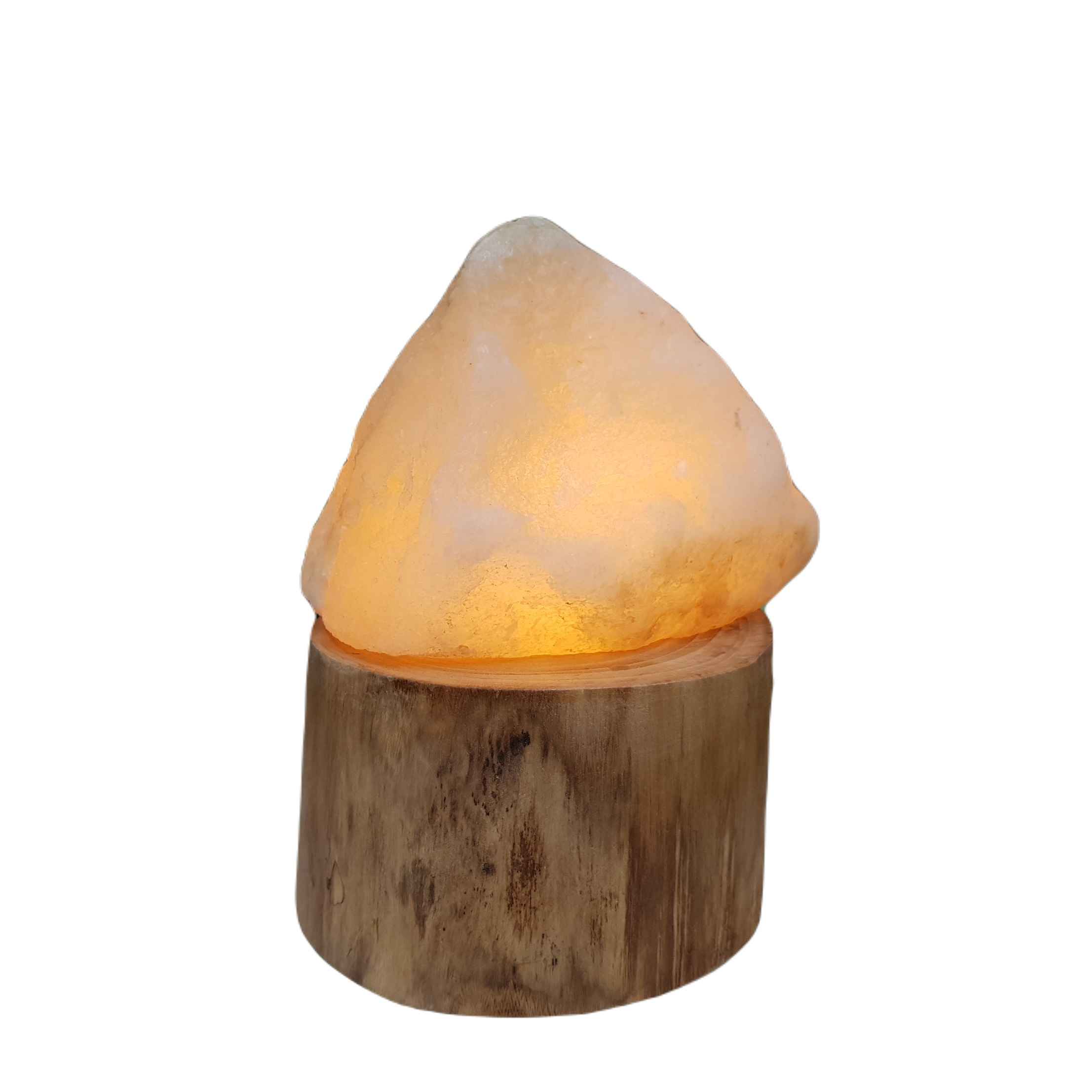 Persische Glow-Salzklemme - Handgefertigt mit Ahornholzsockel und künstlerischem Design