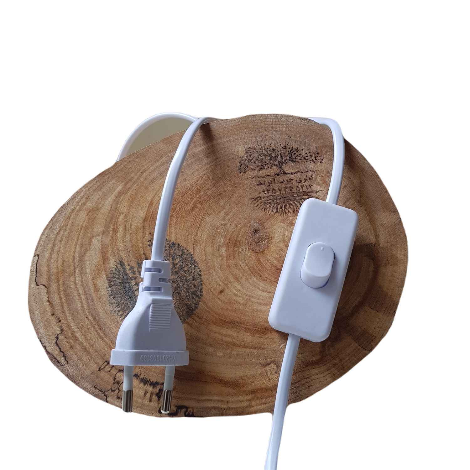 Persische Glow-Salzklemme – Handgefertigt mit Holzsockel und künstlerischem Design