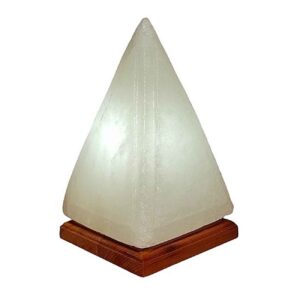 Persische Glow-Salzklemme – Handgefertigt mit Holzsockel und Pyramidendesign