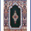 Islamischer Moscheeteppich mit Mihrab-Design – Baumwolle Grün, 5 Meter