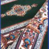 Islamischer Moscheeteppich mit Mihrab-Design – Baumwolle Grün, 5 Meter