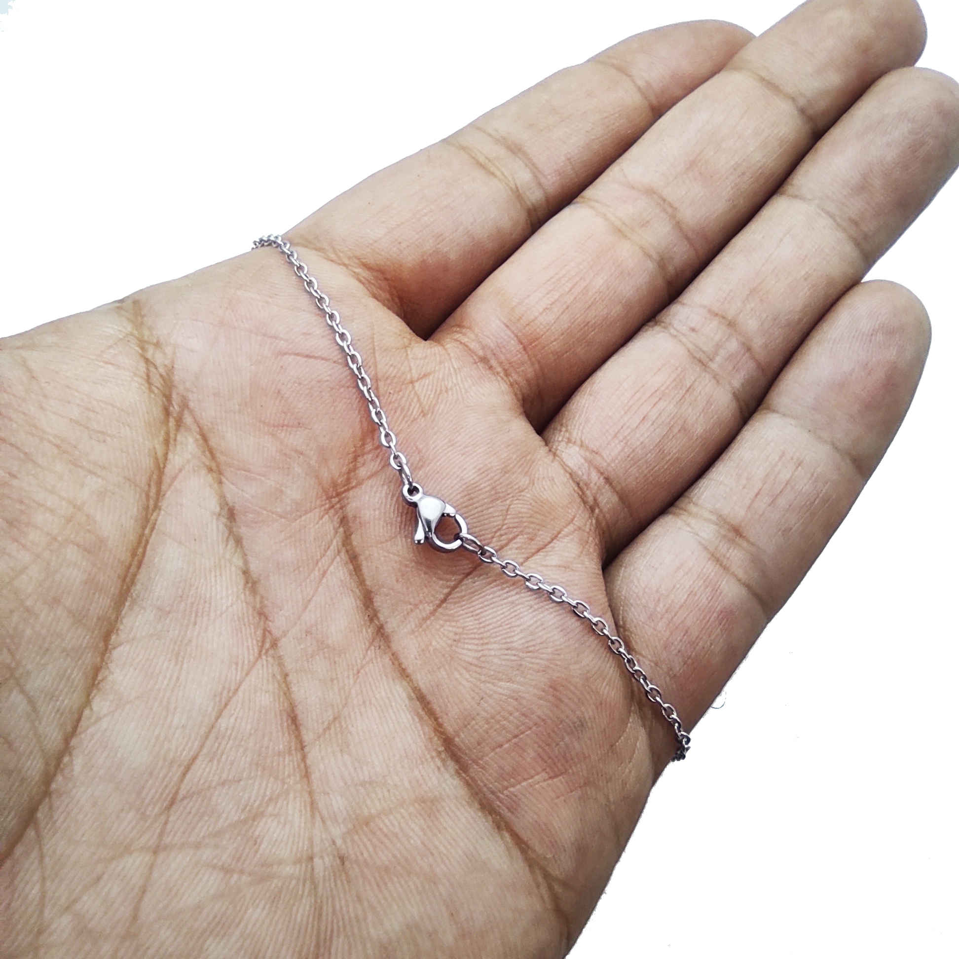 Islamische Stahl-Halskette mit Allah Kalligraphie Anhänger für Frauen