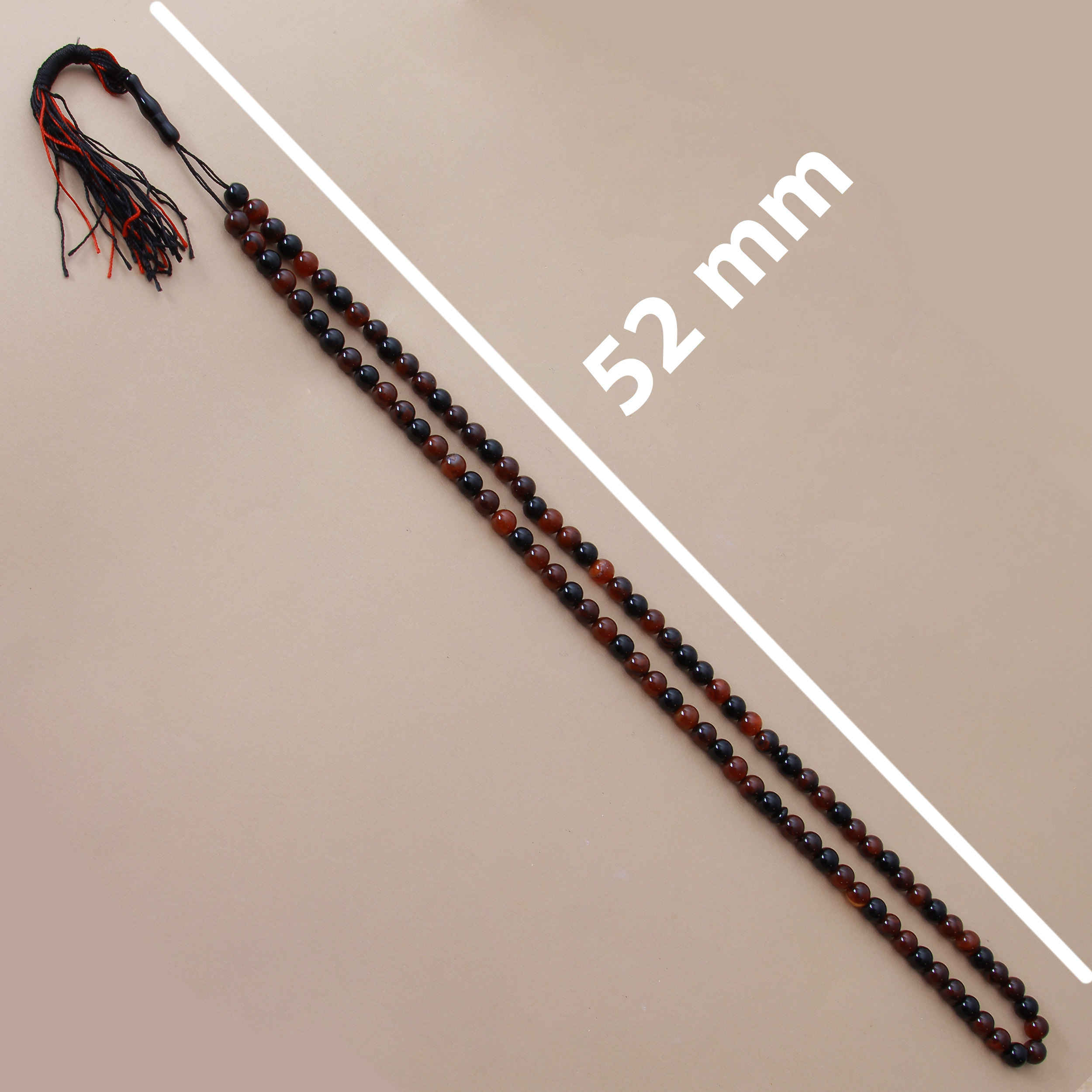 Islamischer Achat Rosenkranz mit 101 Gebetsperlen Tasbih gefertigt