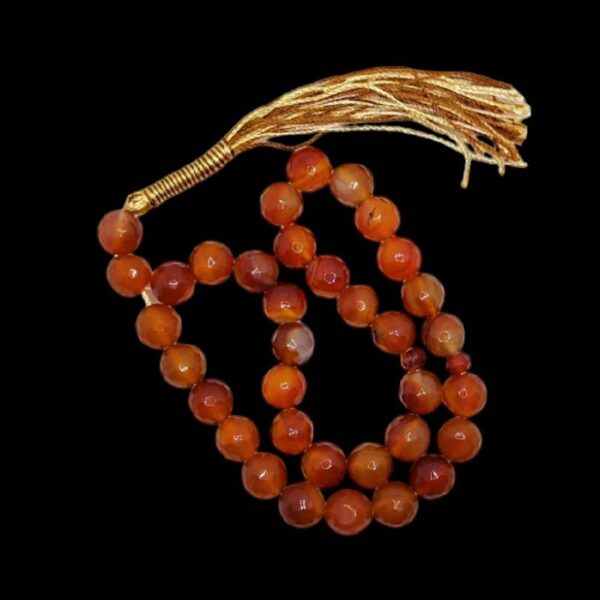 Islamischer Jemenitischer Hakik Rosenkranz mit 33 Gebetsperlen Tasbih I gefertigt