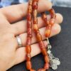 Islamischer Jemenitischer Hakik Rosenkranz mit 33 Gebetsperlen Tasbih Misbaha gefertigt