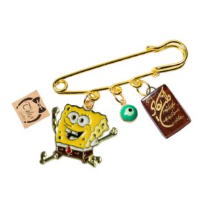 Islamische Sicherheitsnadel-Brosche für Neugeborene Van Yakad & Spongebob