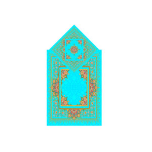 Islamische dünne Gebetsmatte aus Samt Sajadah im traditionellen Eslimi-Design
