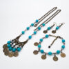 Schmuckset mit Türkisen und Münzen