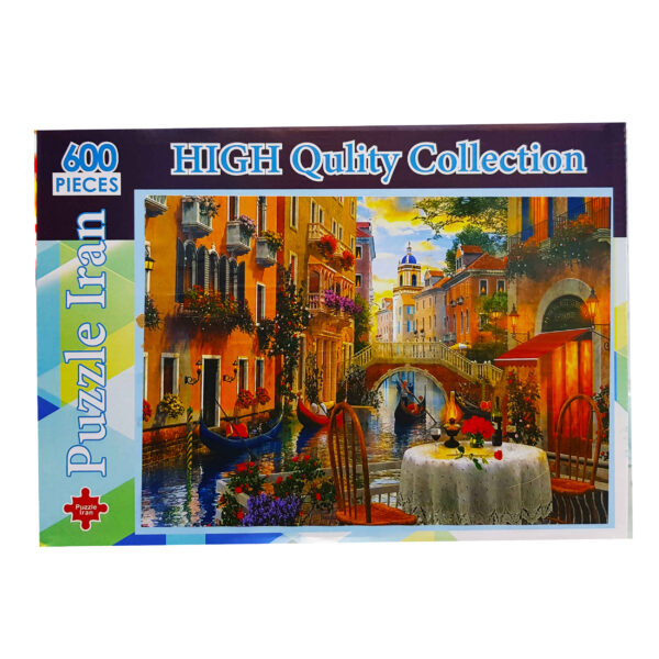 600-Teiliges Puzzle: Canal Cafe Venedig – Romantische italienische Szene