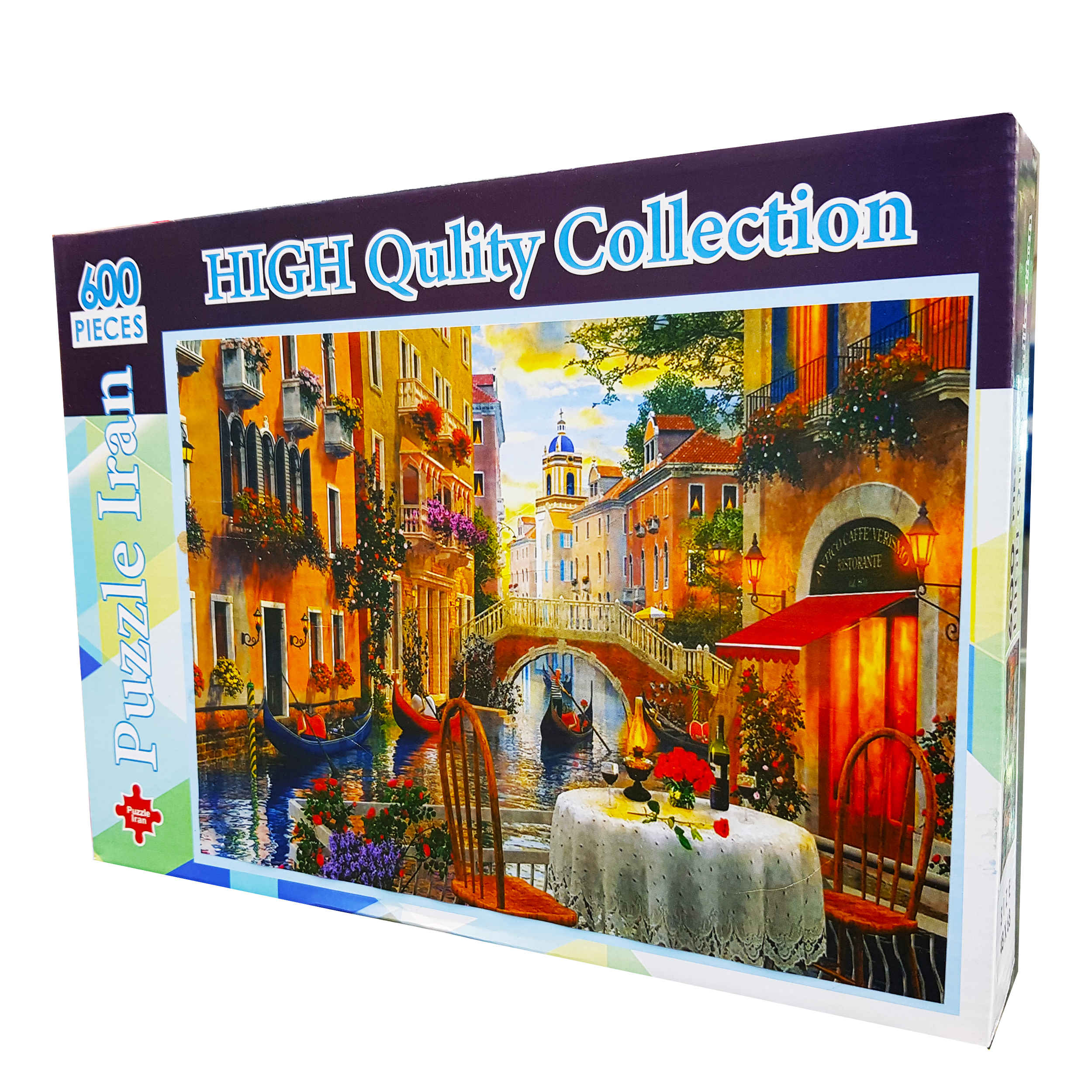 600-Teiliges Puzzle: Canal Cafe Venedig – Romantische italienische Szene