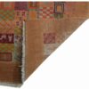 Original persischer Gabbeh-Wollteppich handgewebt in Fars mit Rand orange