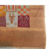 Original persischer Gabbeh-Wollteppich handgewebt in Fars mit Rand orange