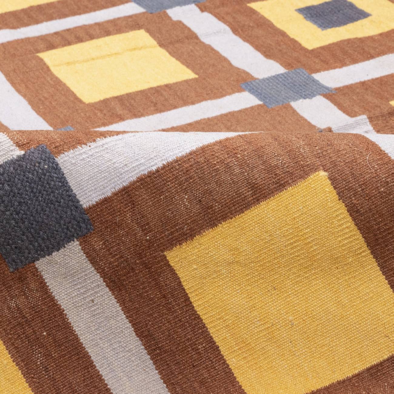 Persischer Woll Kelim Teppich handgewebt in Fars geometrischem Design