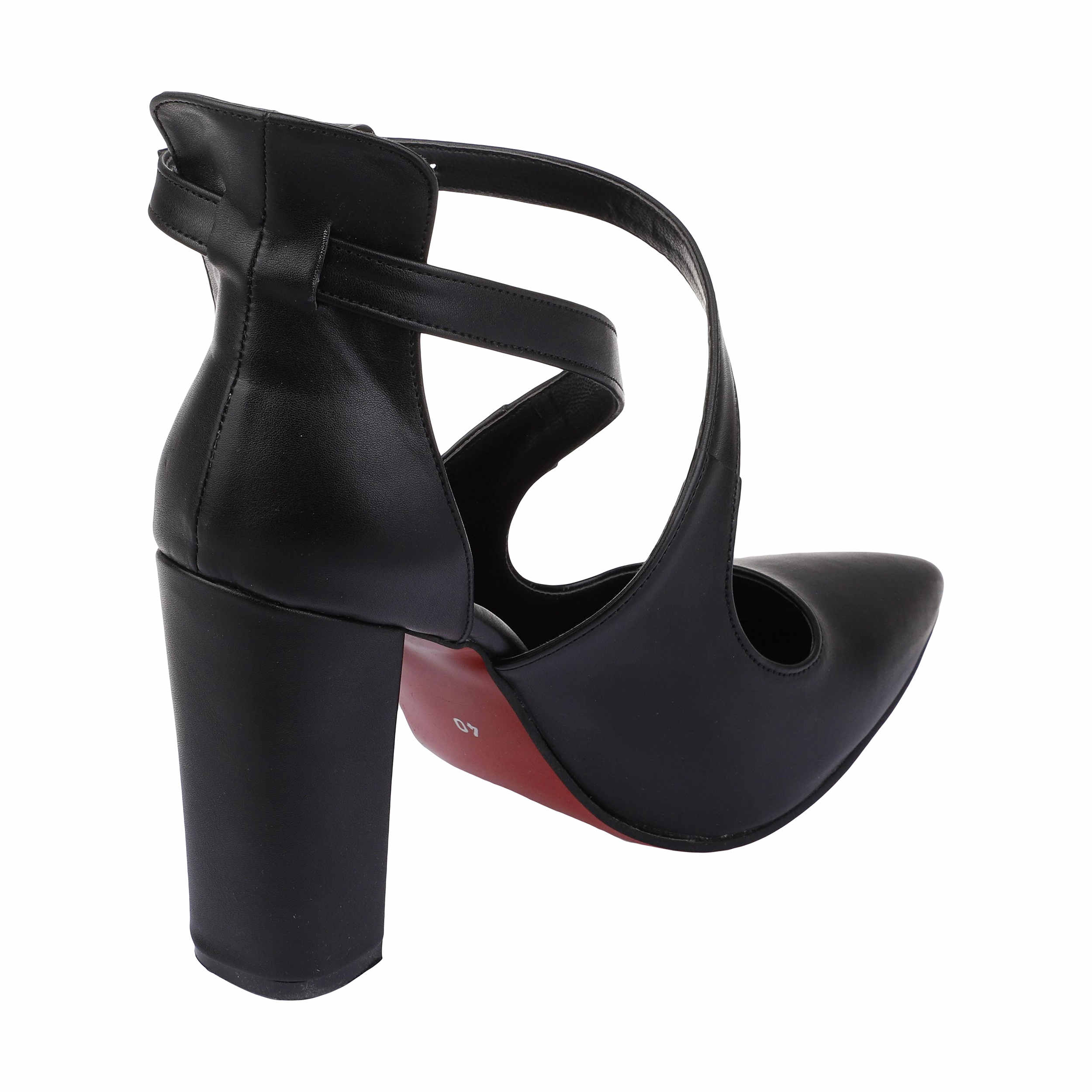 Leder Ankle Strap Pumps mit spitzer Zehenform für Damen