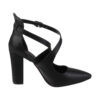Leder Ankle Strap Pumps mit spitzer Zehenform für Damen