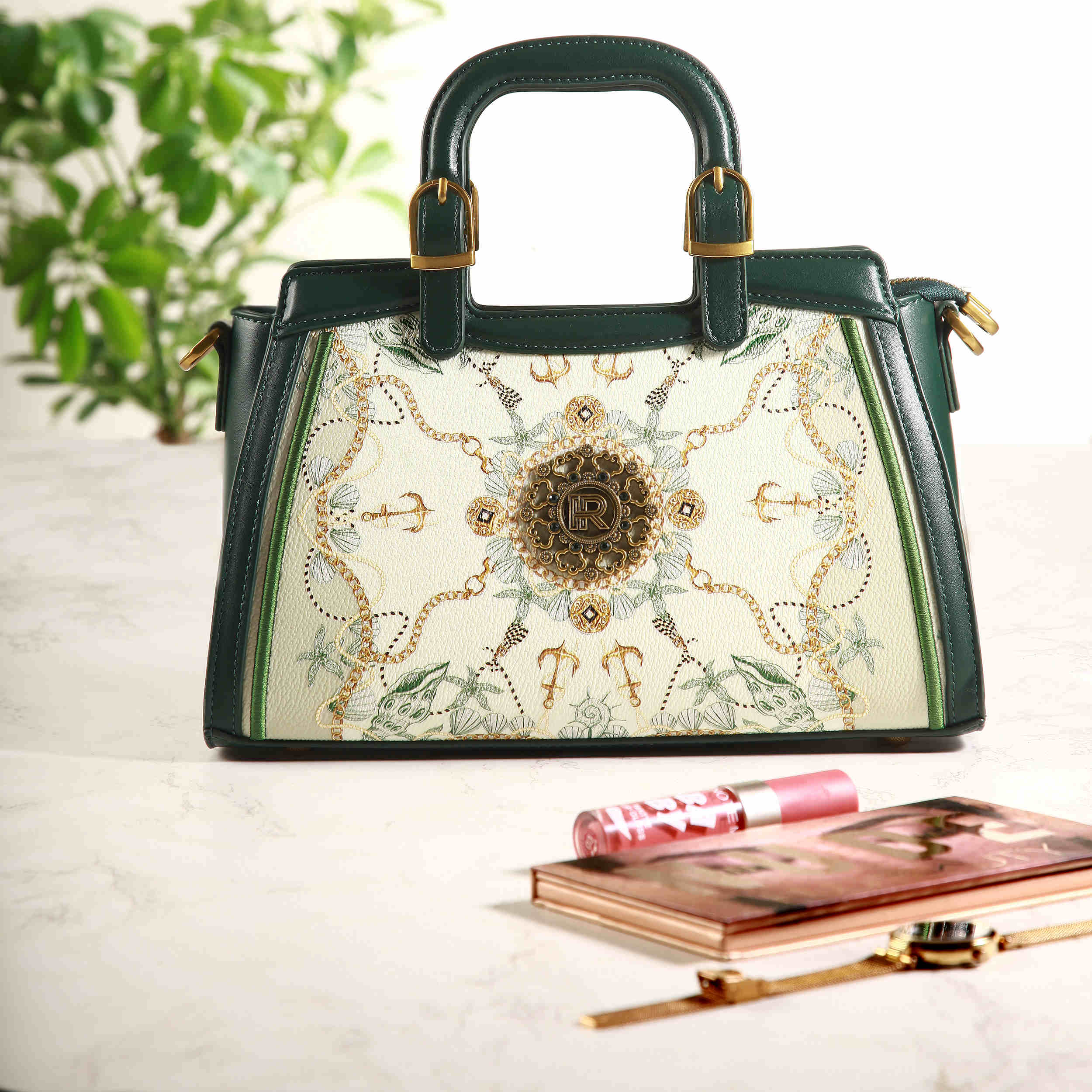 Leder Satchel Tasche – Mit Doppelgriffen Modell Phosphoric