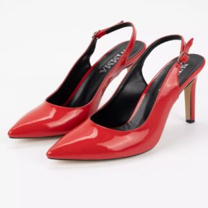 Leder Pumps mit spitzer Zehenform für Damen