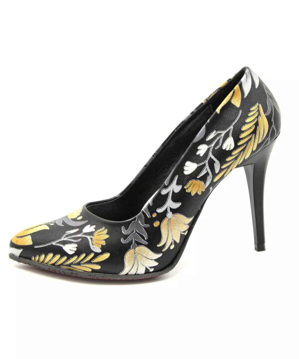 Leder Pumps für Damen Modell Winter Flower
