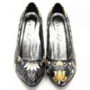 Leder Pumps für Damen Modell Winter Flower