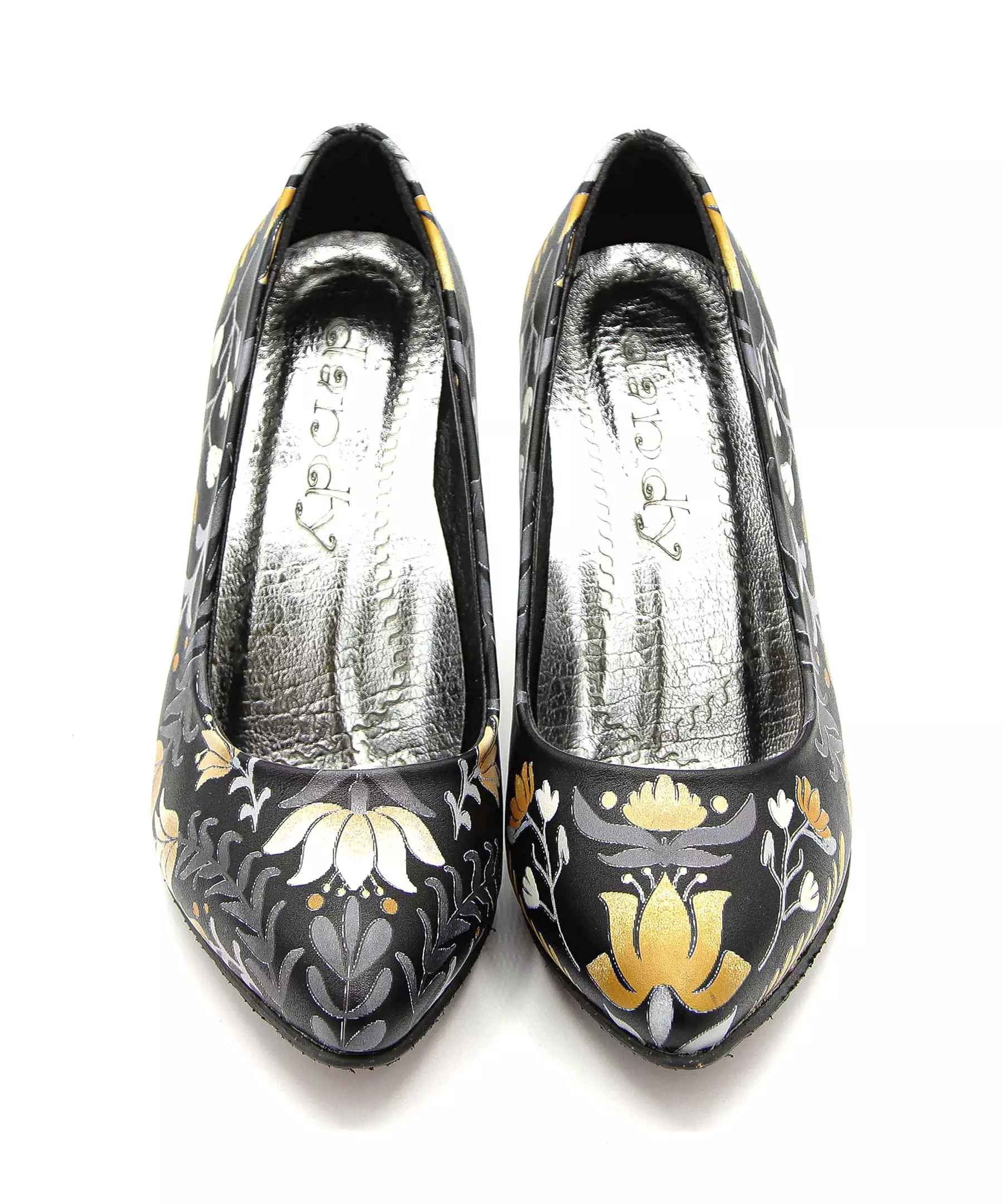 Leder Pumps für Damen Modell Winter Flower