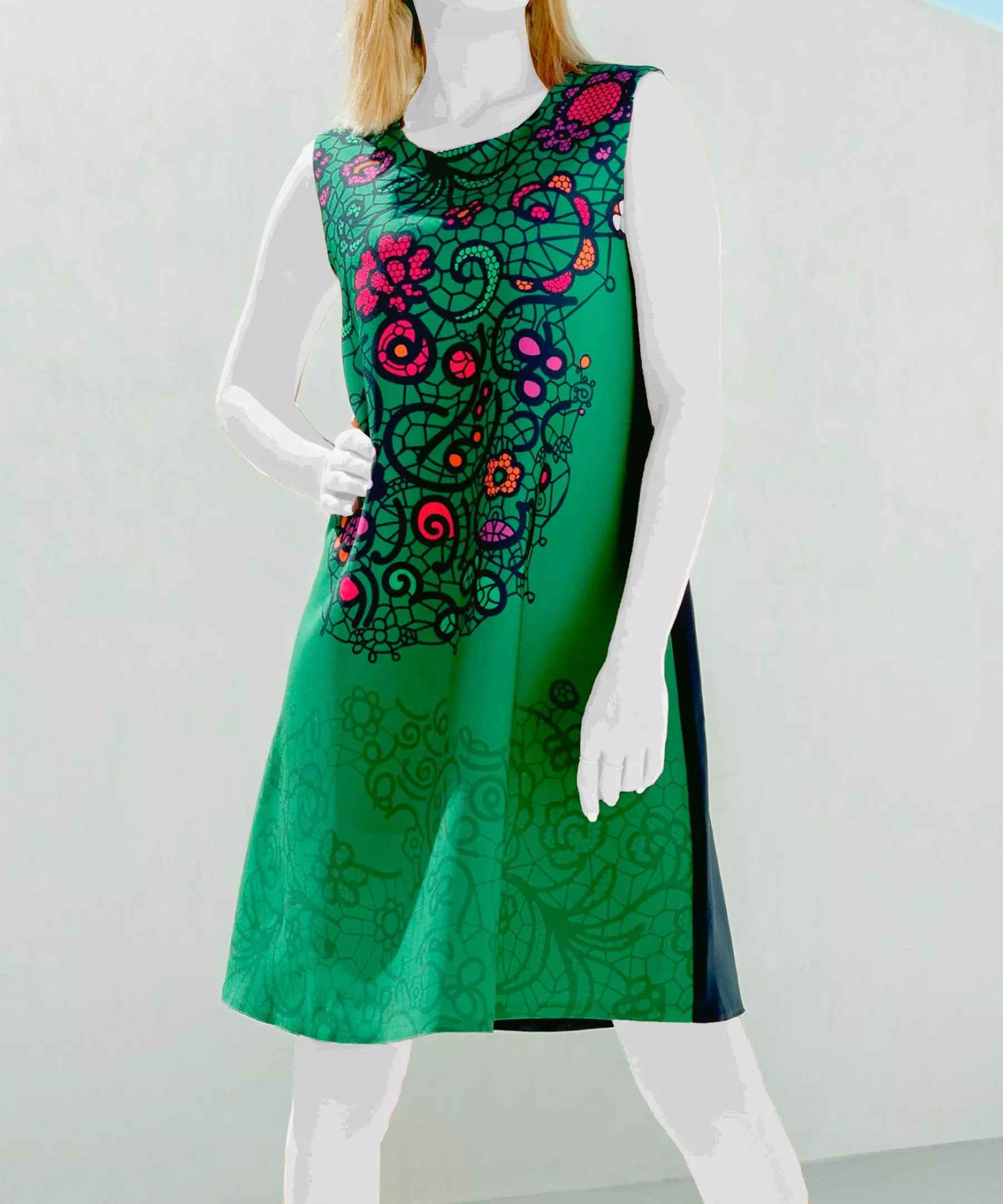 Regulär geschnittenes Kleid für Damen mit floralem Design