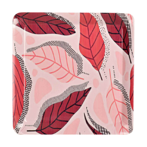 Melamin-Serviertablett mit Blätterdesign, porenfrei & leicht (x10)