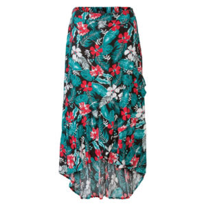 Midi-Rock mit Blumenmuster für Damen