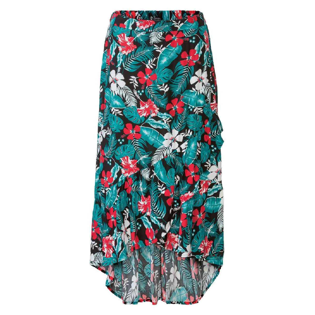 Midi-Rock mit Blumenmuster für Damen