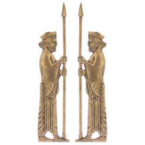 Historisches iranisches Achaemeniden-Soldaten-Figurenpaar (2 Stück)