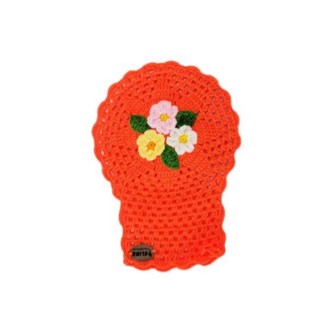 Handgewebter Badehandschuh Loofah mit Blumenmuster (x5)