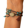 Perlenarmband für Damen – Türkis Design