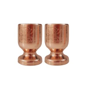 Persische Kupfer Salz- und Pfefferstreuer Set mit Floral Design