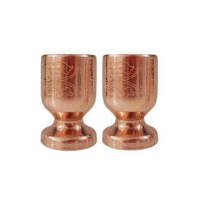 Persische Kupfer Salz- und Pfefferstreuer Set mit Floral Design