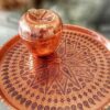 Handgefertigte persische Kupfer-Zuckerschale mit Deckel - Gehämmertes Apfeldesign