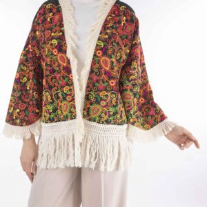 Persischer bestickter Manto für Frauen mit Paisley-Design