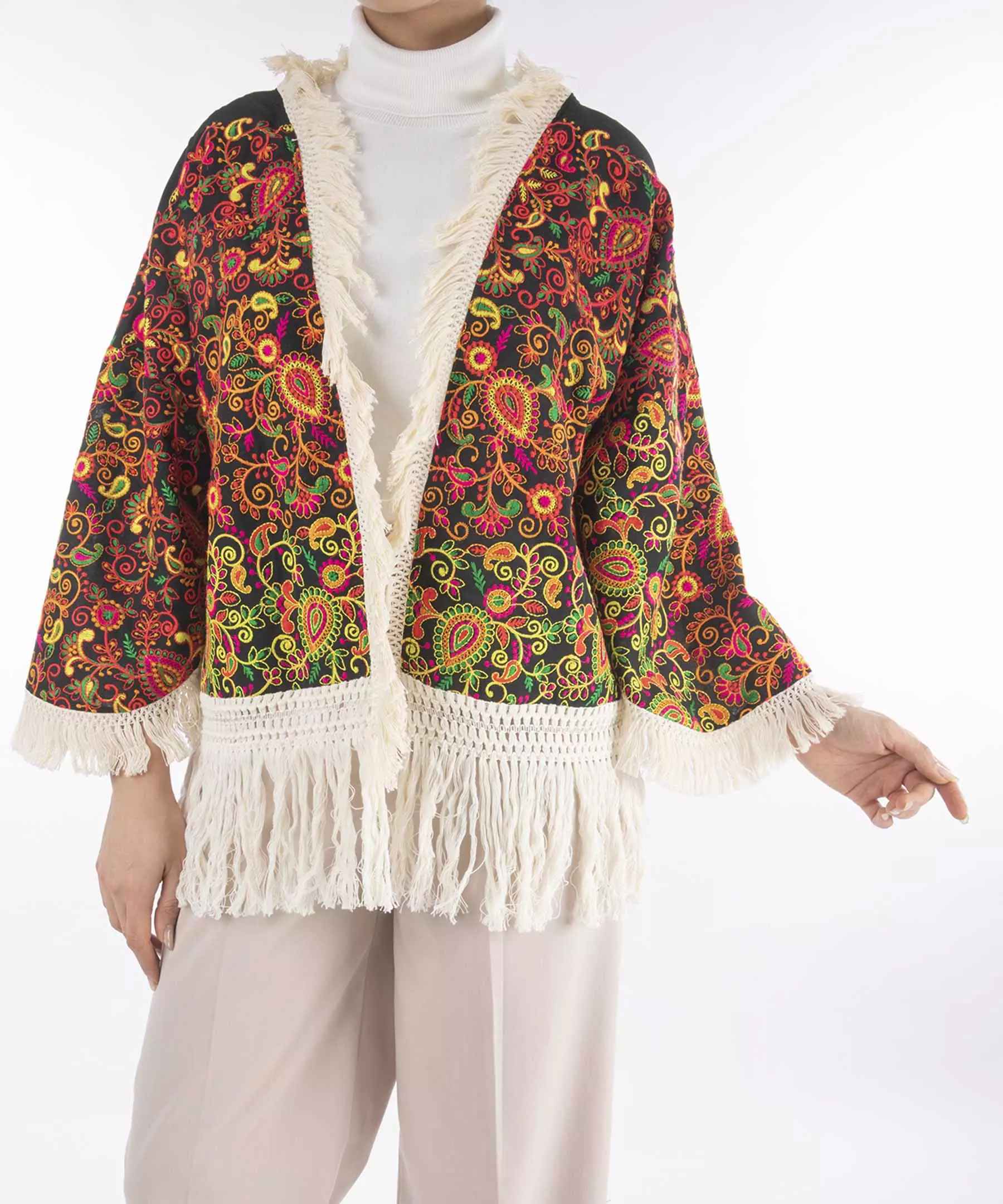 Persischer bestickter Manto für Frauen mit Paisley-Design