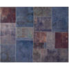 Vintage persischer handgeknüpfter Patchwork-Teppich geometrisch