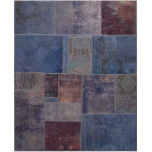 Vintage persischer handgeknüpfter Patchwork-Teppich geometrisch