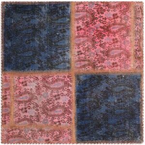 Vintage persischer handgeknüpfter Patchwork-Teppich pink