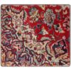 Vintage persischer handgeknüpfter Patchwork-Teppich traditionell rot