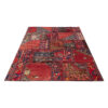 Vintage persischer handgeknüpfter Patchwork-Teppich rot