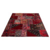 Vintage persischer handgeknüpfter Patchwork-Teppich rot