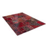 Vintage persischer handgeknüpfter Patchwork-Teppich rot