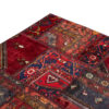 Vintage persischer handgeknüpfter Patchwork-Teppich rot