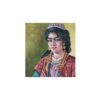 Original persische Qajar-Kunstmalerei: Öl auf Leinwand, Qajar Mädchenporträt