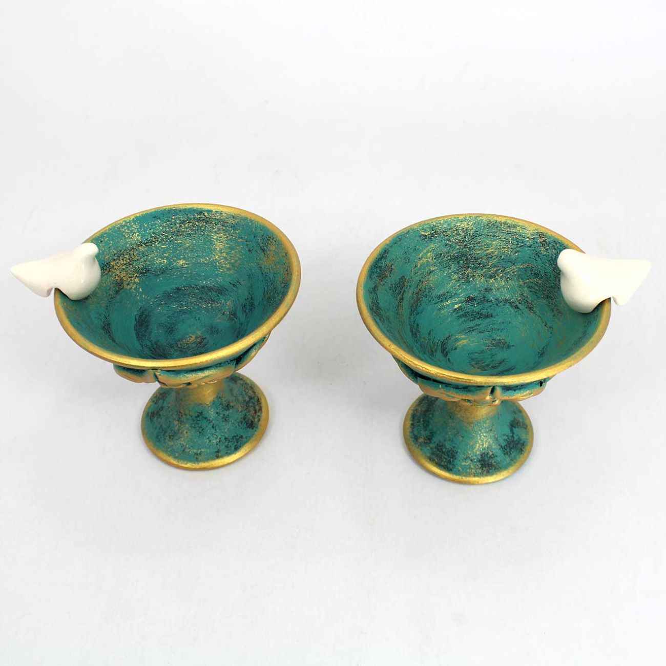 Persischer Töpfer-Kerzenständer Handarbeit mit Vogel-Design