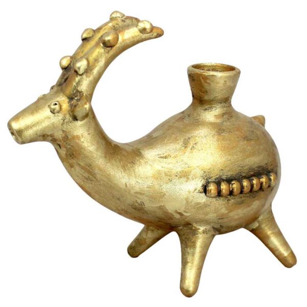 Persischer Töpfer-Kerzenständer handgefertigt mit Ziegen-Design